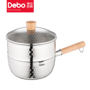 德铂（Debo） DEP-803 20cm 不锈钢 雪平锅 （计价单位：个）
