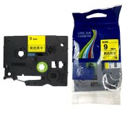 帕思米 PSM-621适用兄弟标签机色带标签纸 规格9mm*8m黄底黑字