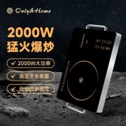 Only&Home SHJ-B02 数秒达到500-600度高温 不挑锅 银色 （单位：台）