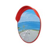 宽迈 交通道路广角镜室外转弯镜子 直径80cm+2米立杆（1套装）