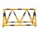 宽迈 移动拒马路障护栏 1×2m 黑黄相间 重5kg 锌钢材质 1个