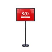 宽迈 不锈钢立牌 立式展示架 A3黑色直角款高1.2m（单位：个）