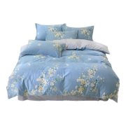 圣夫妮 SFN-048  200x230CM     精梳棉四件套-花半里 蓝花色 （单位：套）