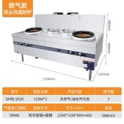 共好燃气双头双尾小炒灶（经济款1.0）GHRJ-JX20