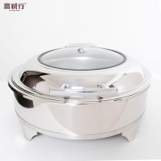 富诚行 A4商用自助餐炉布菲炉保温炉早餐炉 玻璃可视可调温 6L 陶瓷单格电加热 矮脚